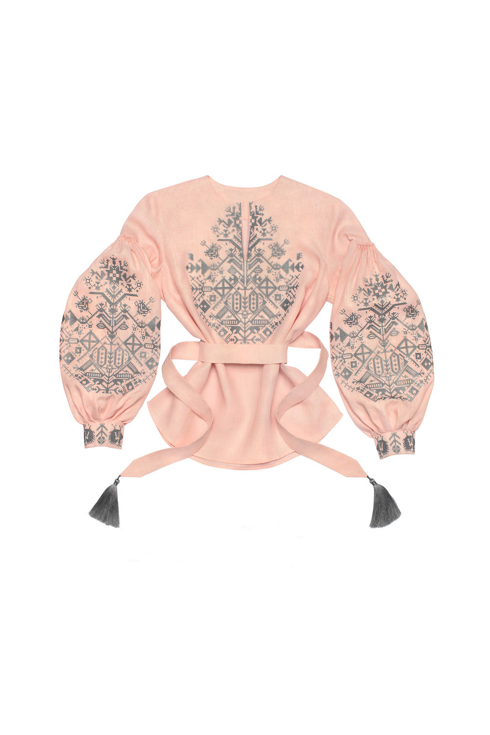Buy Folk Festival Linen Pink Boho Hippie Comfortable Vyshyvanka blouse, Ukrainian ethnic embroidered clothes